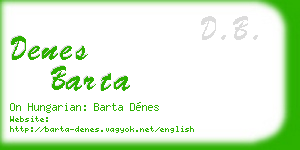 denes barta business card